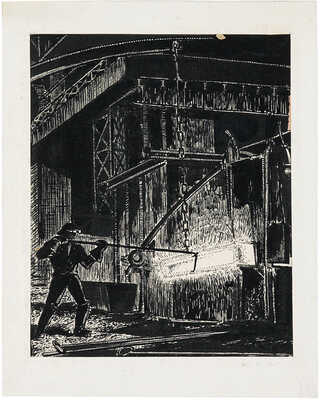 Долгоруков Николай Андреевич. Лот из 14 листов с рисунками и письмо Комитета по организации выставки: